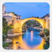 Mostar Vierkante Sticker (Voorkant)