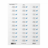 Mosterang silhouette - Kies achtergrondkleur Etiket (Full Sheet)