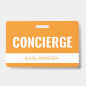 Mosterd Aangepast Hotel Concierge Werknemers-ID Badge (Voorzijde)