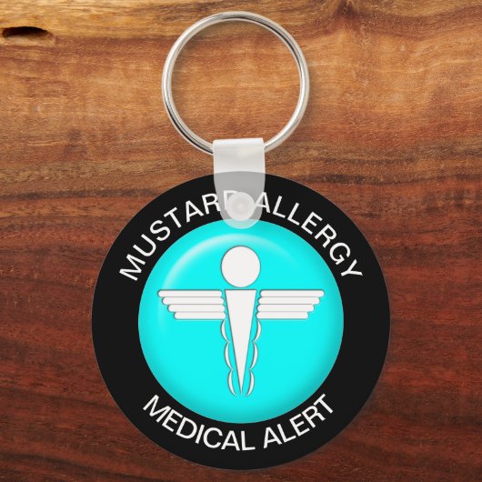 Mosterd Allergy Sleutelhanger (Voorkant)