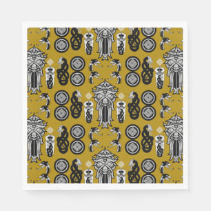 Mosterd Angelsaksische kunst Print Servet