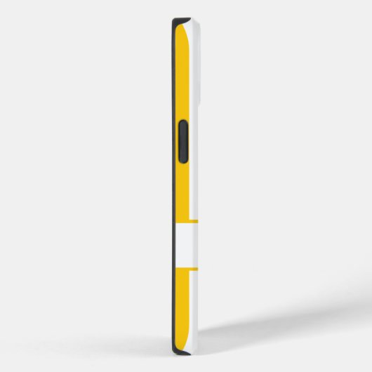 Mosterd Autumnal Stripes met monogram Case-Mate iPhone Case (Achterkant / Rechts)