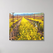 Mosterd bij Vineyard Canvas Afdruk (Voorkant)