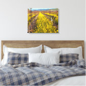 Mosterd bij Vineyard Canvas Afdruk (Insitu (Slaapkamer))
