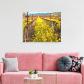 Mosterd bij Vineyard Canvas Afdruk (Insitu (Woonkamer))