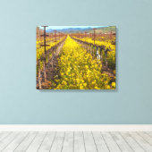 Mosterd bij Vineyard Canvas Afdruk (Insitu (Houten vloer))
