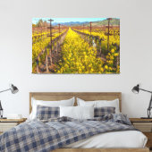 Mosterd bij Vineyard Canvas Afdruk (Insitu (Slaapkamer))