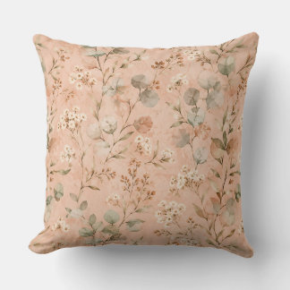 Mosterd Bloemige Vintage Wingerd Botanische Babyde Kussen
