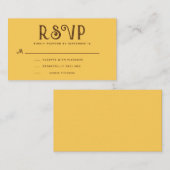 Mosterd  Boho RSVP Informatiekaartje (Voorkant / Achterkant)