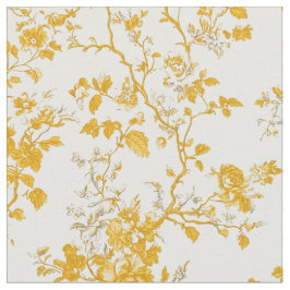 Mosterd Botanische Toile Stof