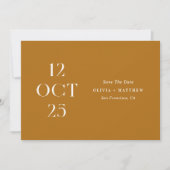 Mosterd Bruine Herfst Bruiloft | Rustieke Herfst F Save The Date (Voorkant)