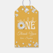 Mosterd Daisy Wild One 1e Verjaardag  Cadeaulabel (Voorkant)