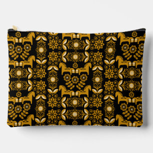 Mosterd Dala Zweeds Paard Print Etui