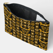 Mosterd Dala Zweeds Paard Print Etui (Open)
