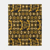 Mosterd Dala Zweeds Paard Print Fleece Deken (Voorkant)