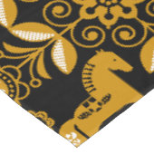 Mosterd Dala Zweeds Paard Print Tafelkleed (Gekanteld)