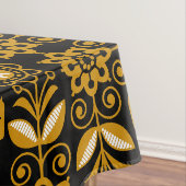 Mosterd Dala Zweeds Paard Print Tafelkleed (Voorbeeld)