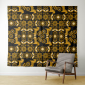 Mosterd Dala Zweeds Paard Print Wandkleed (In Situ (horizontaal))