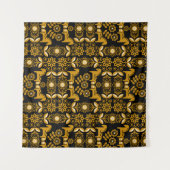 Mosterd Dala Zweeds Paard Print Wandkleed (Voorkant (horizontaal))
