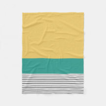 Mosterd en blauwgroen patroon