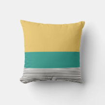 Mosterd en blauwgroen patroon