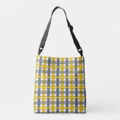 MOSTERD EN HOUTSKOOL RUIT CROSSBODY TAS (Achterkant)