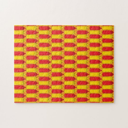 Mosterd en Ketchup Yellow en Red Legpuzzel (Horizontaal)