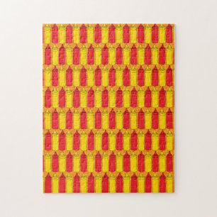 Mosterd en Ketchup Yellow en Red Legpuzzel