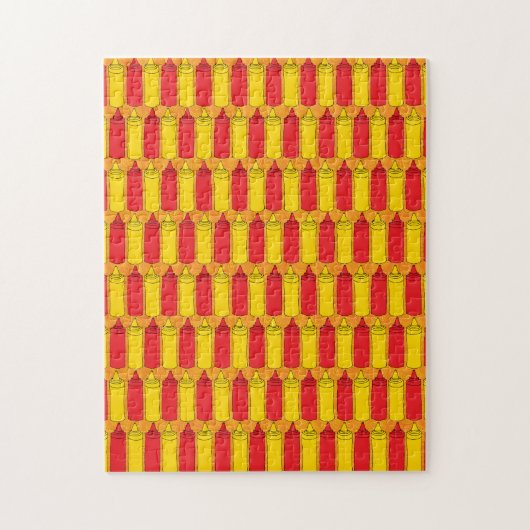 Mosterd en Ketchup Yellow en Red Legpuzzel (Verticaal)
