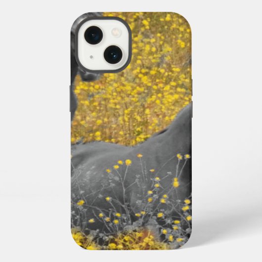Mosterd en paarden iPhone hoesje (Achterkant)