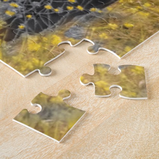 Mosterd en paarden legpuzzel (Zijkant)