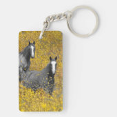 Mosterd en paarden sleutelhanger (achterkant)