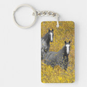 Mosterd en paarden sleutelhanger (Voorkant)