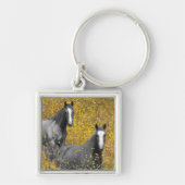 Mosterd en paarden sleutelhanger (Voorkant)