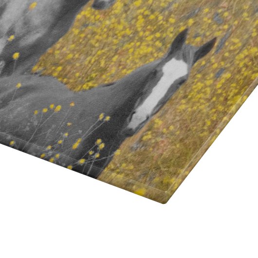 Mosterd en paarden snijplank (Hoek)