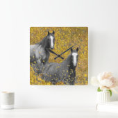 Mosterd en paarden vierkante klok (Huis)