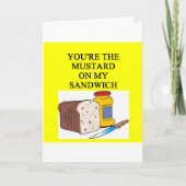 Mosterd en sandwichliefhebber feestdagen kaart (Voorkant)