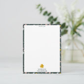 Mosterd Floral Beetles & Bijen Boheemse Wildflower Bedankkaart (Staand voorkant)