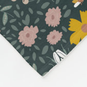 Mosterd Floral Beetles & Bijen Boheemse Wildflower Fleece Deken (Hoek)