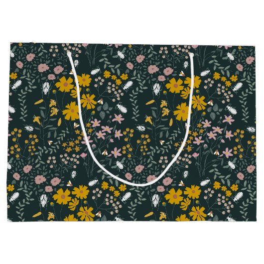 Mosterd Floral Beetles & Bijen Boheemse Wildflower Groot Cadeauzakje (Achterkant)