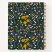 Mosterd Floral Beetles & Bijen Boheemse Wildflower Notitieboek (Achterkant)