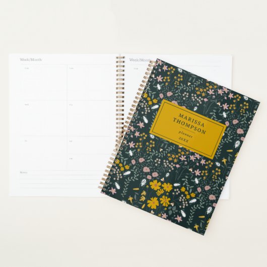 Mosterd Floral Beetles & Bijen Boheemse Wildflower Planner (Display)
