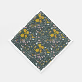 Mosterd Floral Beetles & Bijen Boheemse Wildflower Servet (Hoek)