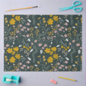 Mosterd Floral Beetles & Bijen Boheemse Wildflower Tissuepapier (Craft)