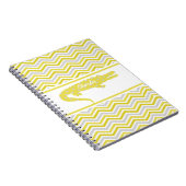 Mosterd Gator op Chevron gepersonaliseerd Notitieb Notitieboek (Rechterzijde)