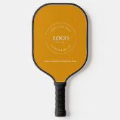 Mosterd Geel Bedrijf logo WEBSITE Promotie Pickleball Paddle (Voorkant)