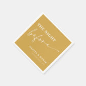 Mosterd geel de avond voor repetitie diner servet (Hoek)