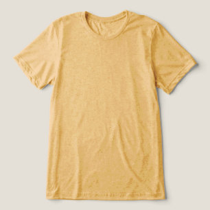 Mosterd Geel Effen Blanco Niets op de Voorzijde Tri-Blend Shirt