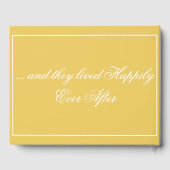 Mosterd Geel Minimalistisch - Foto-  Gastenboek (Achterkant)