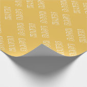 Mosterd Geel & Wit, Liefde Geloof Hoop Bericht Cadeaupapier (Hoek)